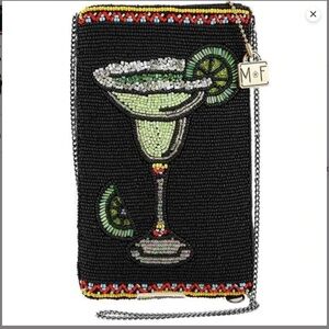 Mary Francis Salty beaded crossbody handbag with margarita New with tag